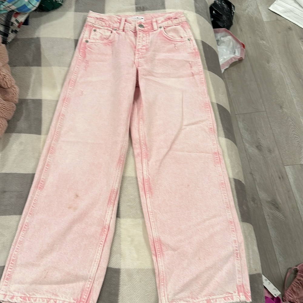 Pink zara jeans size 10 kids
